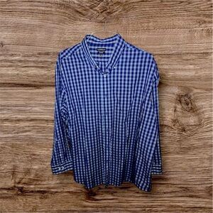 Croft & Barrow Men's Blue Plaid Shirt XXL